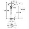 Grohe 25248KF1 Essence Зовнішня частина змішувача д/ванни з ручним душем і перемикачем, підлоговий, чорний матовий