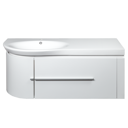 Devit 0022120 FLY Тумба 120 з раковиною, білий глянцевий колір (2пак)