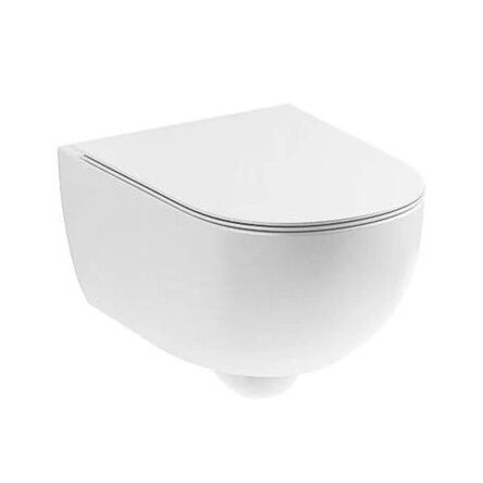 Унітаз підвісний Nic Design Pin 55х37 см з кришкою, білий матовий (003709003/005712003)