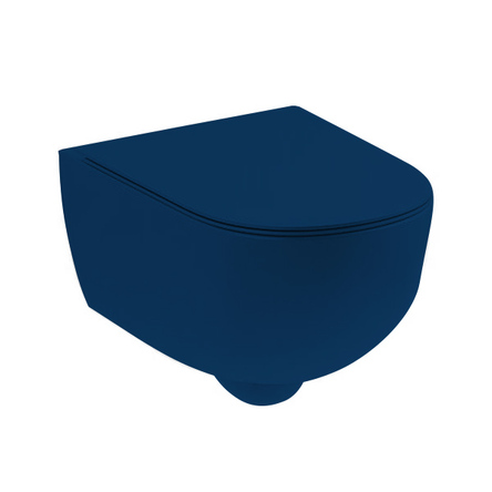 Унітаз підвісний з кришкою Nic Design Pin 55х37, Indaco matt (003709066/005712066)