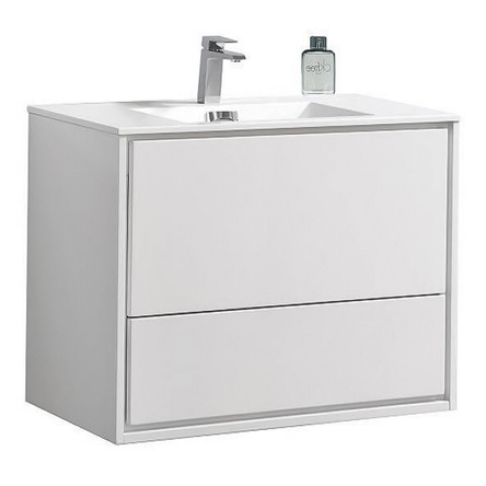 Devit 0023120W FLY Тумба 90 з раковиною, білий глянцевий колір (2пак)