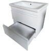 Primera 753055W FRAME Біла глянцева тумба 55см з раковиною та сифоном