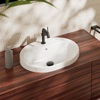 Hansgrohe 60161450 Xuniva U Раковина овальна врізна з 1 отв. під змішувач, з переливом, 550 x 450 мм, білий