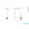 Devit 150W1246B LINEA Змішувач д/раковини високий, чорний матовий