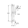 Grohe 27787002 New tempesta Cosmopolitan 100 душовий набір, 4 види струменів, хром