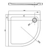 Devit FTR1123 COMFORT Піддон душовий, 1/4 кола, 90х90, з сифоном