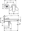 Hansgrohe 72528000 Rebris S Зовнішня частина змішувача д/раковини зі стіни, хром