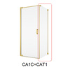 SanSwiss CAT10801207 CADURA бічна стінка, 800 мм, скло прозоре, проф.гальванічне золото