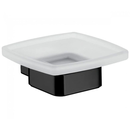 Emco 0530 133 00 LOFT BLACK Мильничка+тримач підв.,чорна матова/скло сатин.