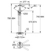Grohe 25248001 Essence Змішувач д/ванни з ручним душем і перемикачем, хром