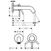 Hansgrohe 73350140 HG Tecturis S Зовнішня частина змішувача для раковини зі стіни EcoSmart 16,5 cm, brushed bronze