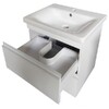 Primera 753055W FRAME Біла глянцева тумба 55см з раковиною та сифоном