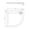 Primera STQ2090 FRAME Піддон чверть кола 90*90