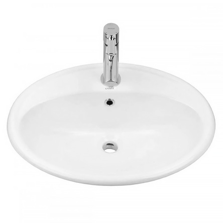 Devit 1511136 OVALE Раковина на стільницю без донного клапана 575х495x200