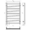 Devit ST500800 STYLE Рушникосушарка водяна з нержавіючої сталі П9 500х800, хром