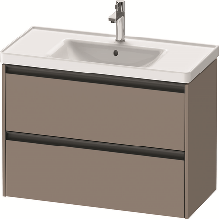 Duravit K25284043430000+2367100000+0050760000 Комплект меблів Ketho2- 100 см, тумба+раковина+сифон, колір матовий базальт(3пак)