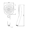 Imprese Душ ручний LSR-120GQ, 120 мм, 3 режими, кнопковий перемикач, хром - f03600101AU