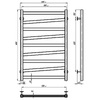 Devit ST500800EBS STYLE Рушникосушарка електрична П9 500х800 з чорної сталі, колір чорний матовий