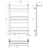 Devit AL500800EBS ALLROUND Рушникосушарка електрична П9 500х800 з чорної сталі, колір чорний матовий