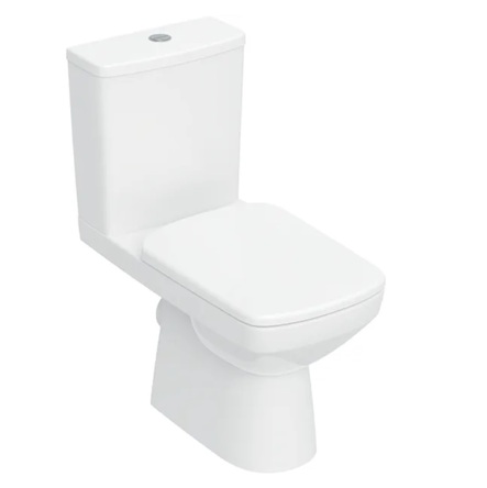 Geberit 503.086.00.1 Компакт Selnova Square, прямокутний, Rimfree, з горизонтальним випуском, колір білий глянець