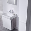 Geberit 500.222.01.1 Smyle Square Раковина 45см, з 1 отв.під зміш., з асиметричним переливом, колір білий глянець