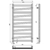 Devit ST5001000EBS STYLE Рушникосушарка електрична П11 500х1000 з чорної сталі, колір чорний матовий