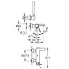 Grohe 33547003 PLUS Змішувач д/ванни, хром, з ручним душем