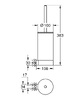 Grohe 41215KF0 Selection Щітка д/унітазу, чорний матовий, колба біла