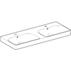 Geberit 500.223.01.1 Geberit Smyle Умивальник меблевий 120см, 2 чаші, з 2 отворами під зміш., колір білий глянець