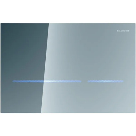 Geberit 116.090.SM.6 Sigma 80 Клавіша електронного керування змивом унітазу, безконтактний подвійний змив, для бачків Sigma 12см, дзеркальне скло