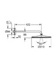 Grohe 22121KF0 Rainshower Mono 310 Верхній душ з кронштейном, чорний