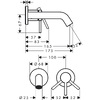 Hansgrohe 73350700 HG Tecturis S Зовнішня частина змішувача для раковини зі стіни EcoSmart 16,5 cm, білий матовий