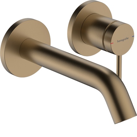 Hansgrohe 73350140 HG Tecturis S Зовнішня частина змішувача для раковини зі стіни EcoSmart 16,5 cm, brushed bronze