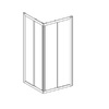 Geberit 560.122.00.2 GEO Душова кабіна, квадратна, 90*90см, h=190см, cкло прозоре, проф. сріблястий