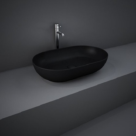 Rak ceramics FEECT5500504A FEELING Раковина на стільницю, овальна, Matt Black, 55см