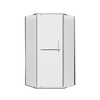 Devit FEN0223 COMFORT Кабіна душова, п'ятикут. 100х100, без піддона, скло прозоре