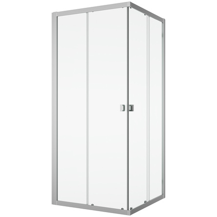 Ronal D20SE20904007 Arelia Душова кабіна з розсувними дверима, 900х900 мм, кутовий вхід, скло прозоре, проф.срібний полір.