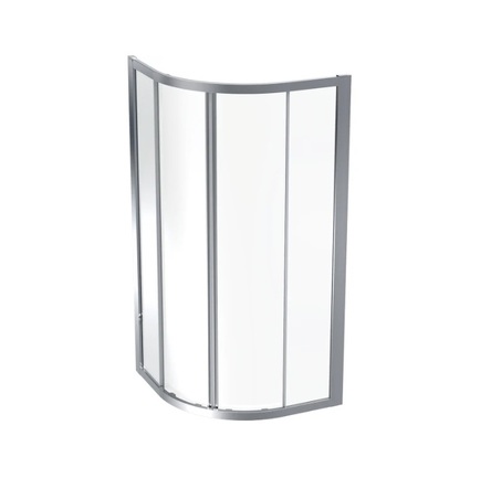 Geberit 560.121.00.2 GEO Душова кабіна, 1/4 кола, 90х90см, h=190см, скло прозоре, проф.сріблястий