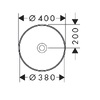 Hansgrohe 60164450 Xuniva S Раковина кругла без переливу, 400 x 400 мм, білий