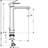 Hansgrohe 72591670 HG Rebris S Змішувач д/раковини 240 CoolStart EcoSmart+ з д/к, чорний матовий