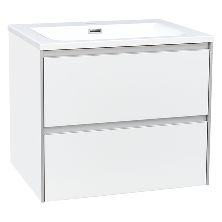 Devit 0020160W CITY Тумба 60 з раковиною, білий глянцевий колір (2пак)