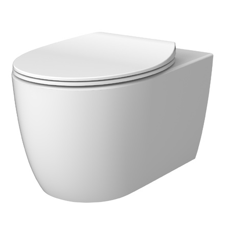 Devit 3020155W ACQUA NEW Унітаз підвісний безобідковий, тонка кришка soft-close, quickfix, білий матовий ( 2пак)