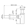 Devit 12140B ART Сифон, чорний матовий