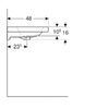 Geberit 501.848.JT.1 iCon Light Раковина 75 см, з 1 отв.під зміш., з переливом, колір білий матовий