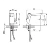 Devit 150W1144B LINEA Змішувач д/раковини, чорний матовий