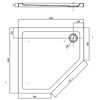 Devit FTR0223 COMFORT Піддон душовий, п'ятикутн., 100х100, з сифоном