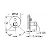 Grohe 24093003 PLUS Змішувач д/душу, хром, з перемикачем на 3 виходи