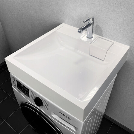 Adamant Умивальник WASHER колір білий, 590x590 з отв. для змішувача та переливом
