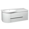 Devit 0022120 FLY Тумба 120 з раковиною, білий глянцевий колір (2пак)