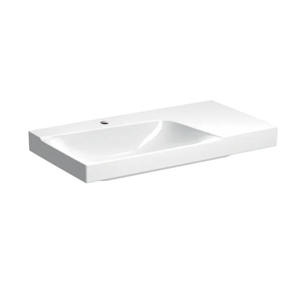 Geberit 500.533.01.1 Xeno2 Раковина 90см з полицею справа, з 1 отв.під зміш., без переливу, покриття KeraTect, колір білий глянець